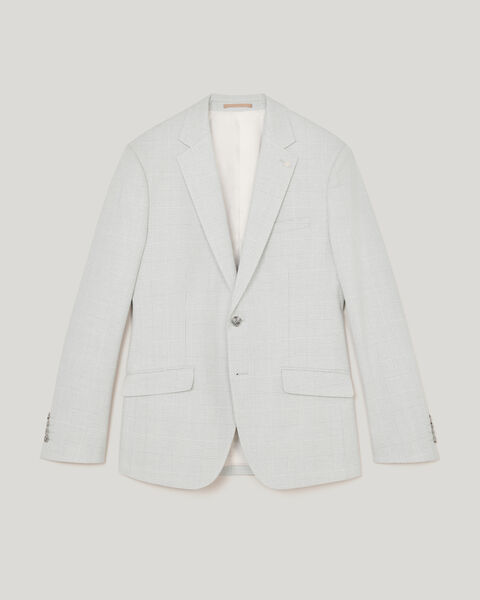 Prince of Wales Check Tailored Jacket, Grey Check, hi-res